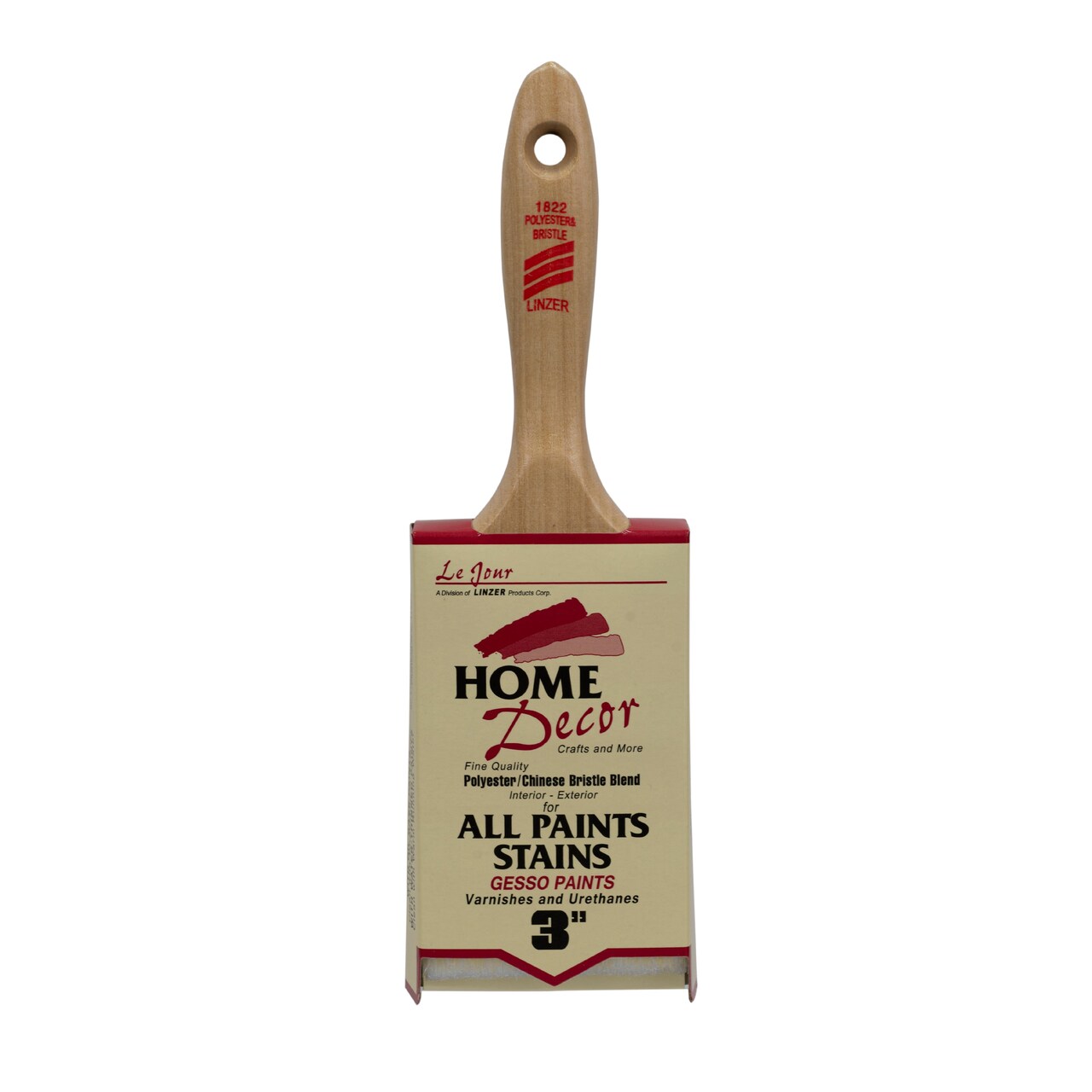 Linzer Brush Varnish & Chip Brush, Chinese Bristle/Polyester Blend, 3"